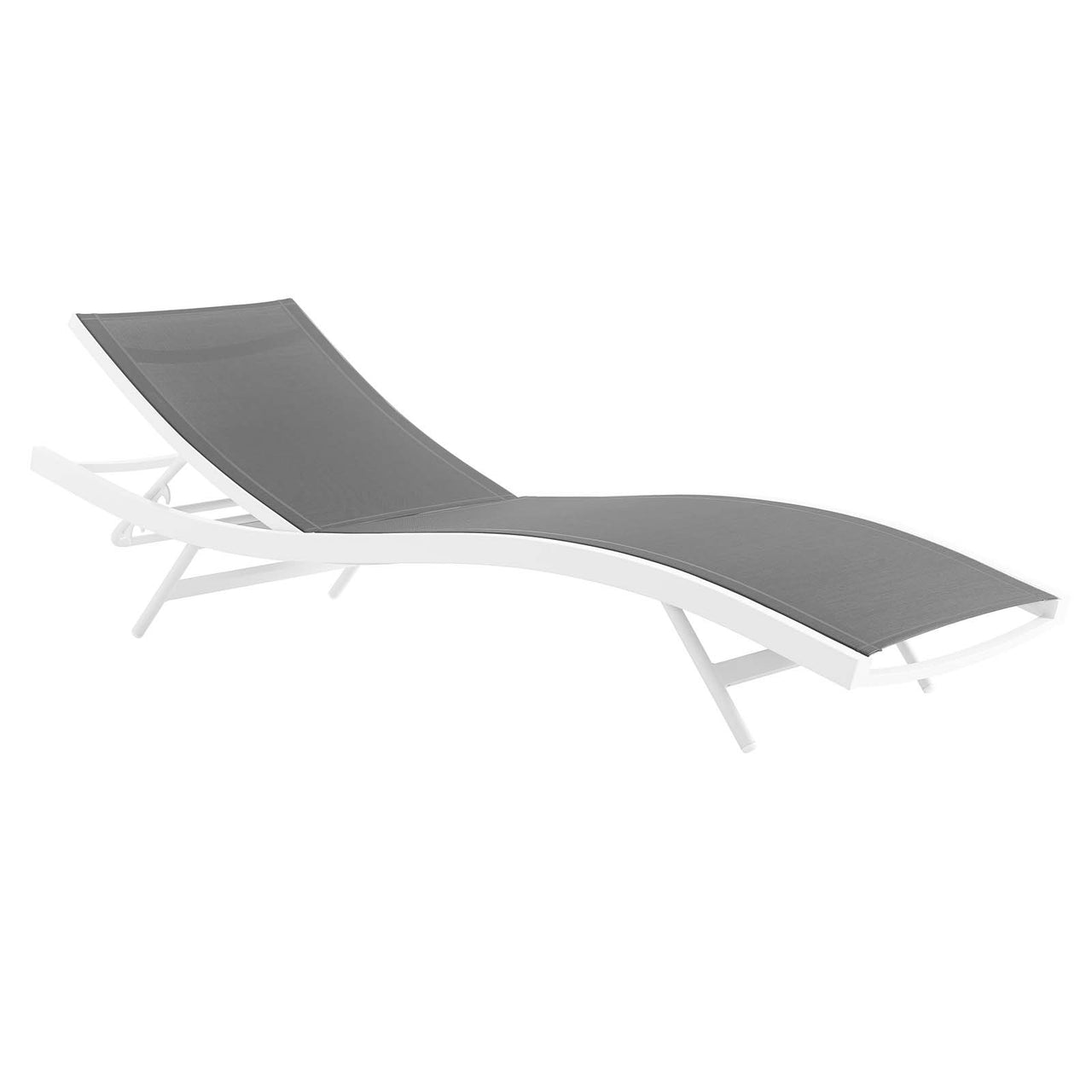 Dive Alfresco Chaise Sunlounger, White & Gray