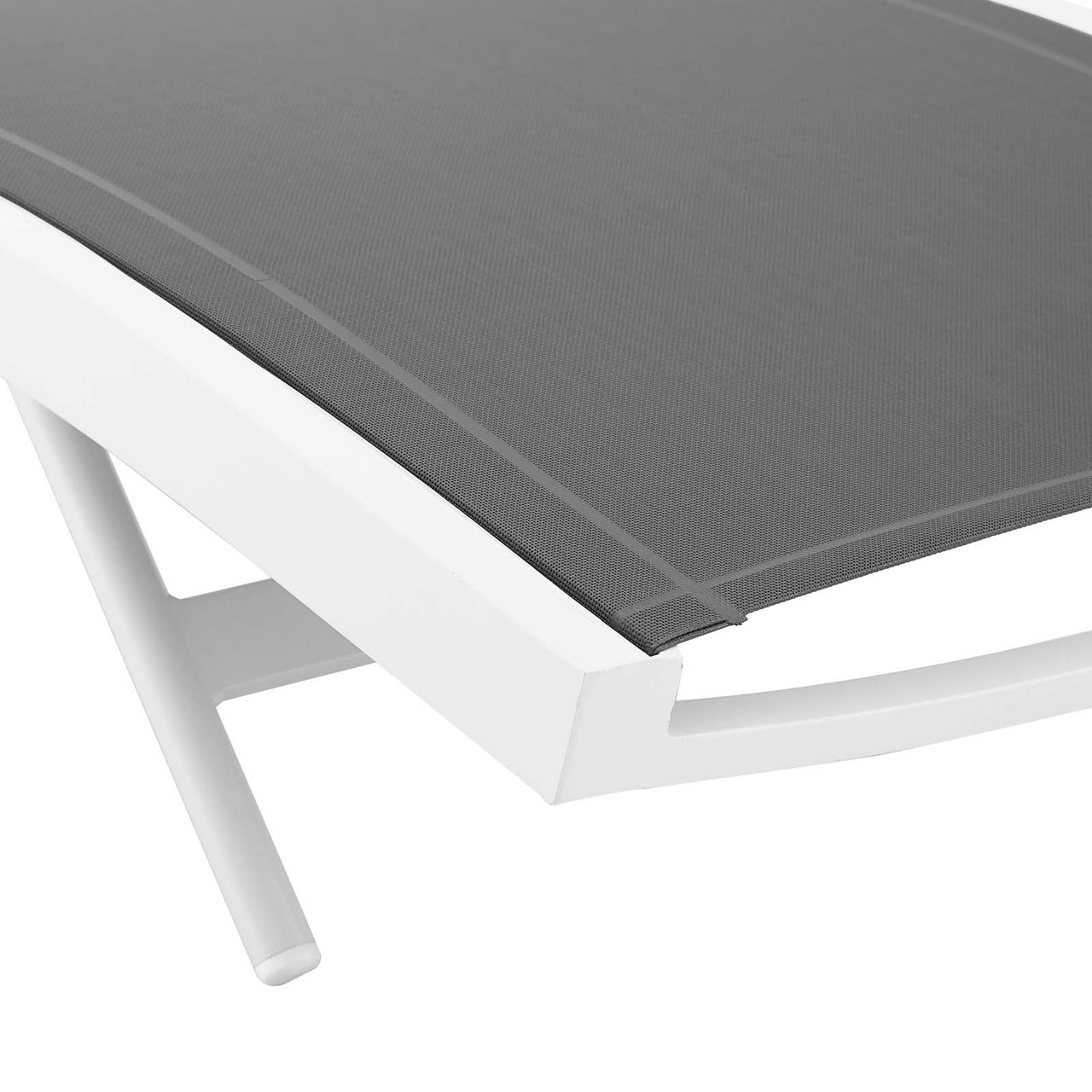 Dive Alfresco Chaise Sunlounger, White & Gray