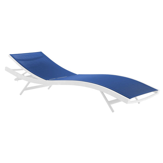 Dive Alfresco Chaise Sunlounger, White & Navy