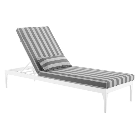 Viewpoint Sunlounger Chair, Striped Gray