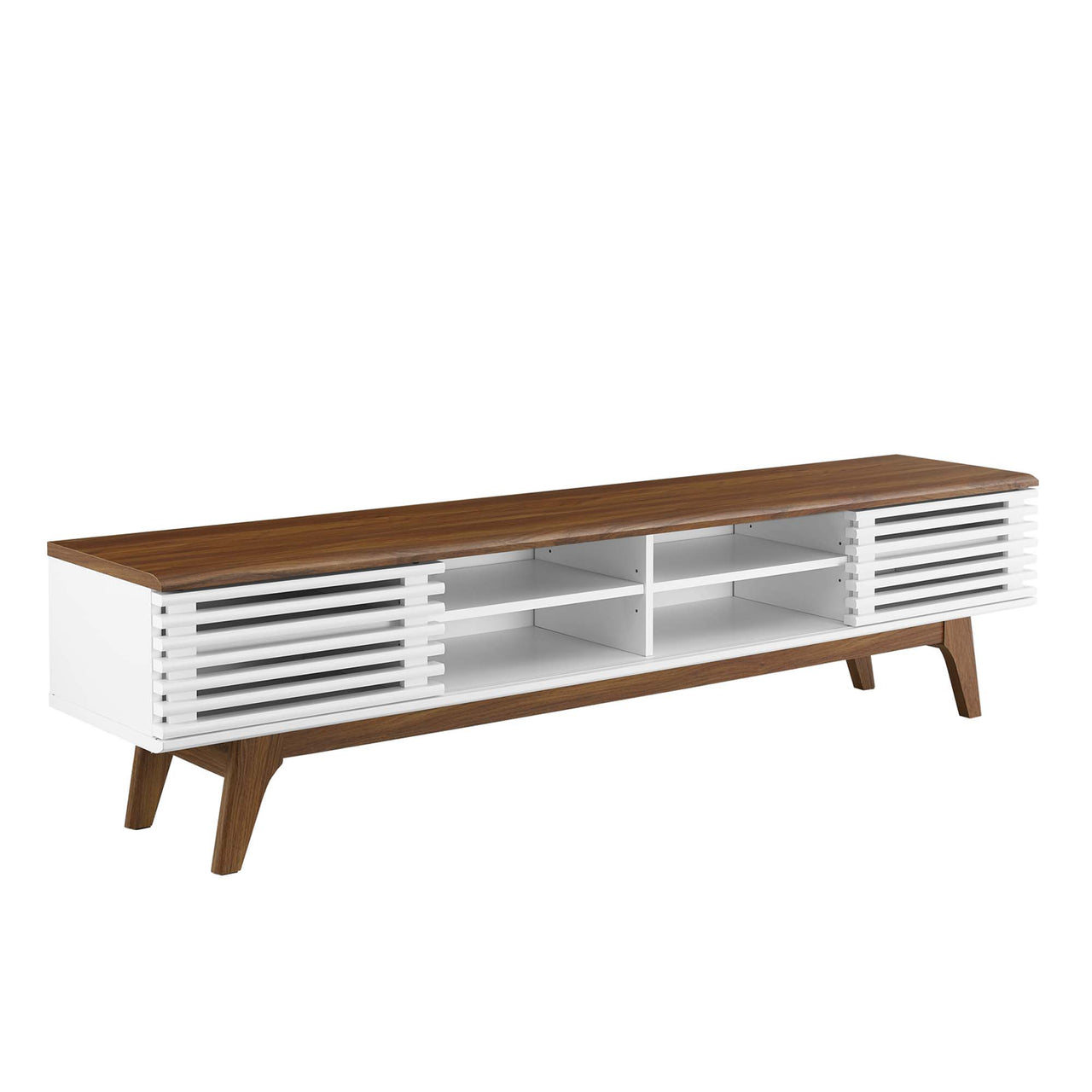Ventra Entertainment Center, Large, Walnut & White