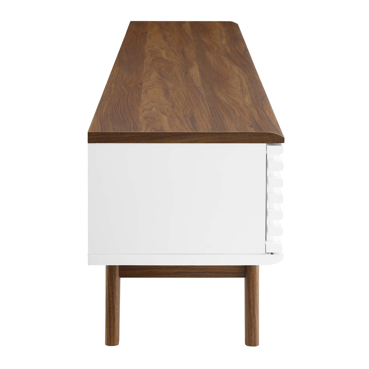 Ventra Entertainment Center, Large, Walnut & White