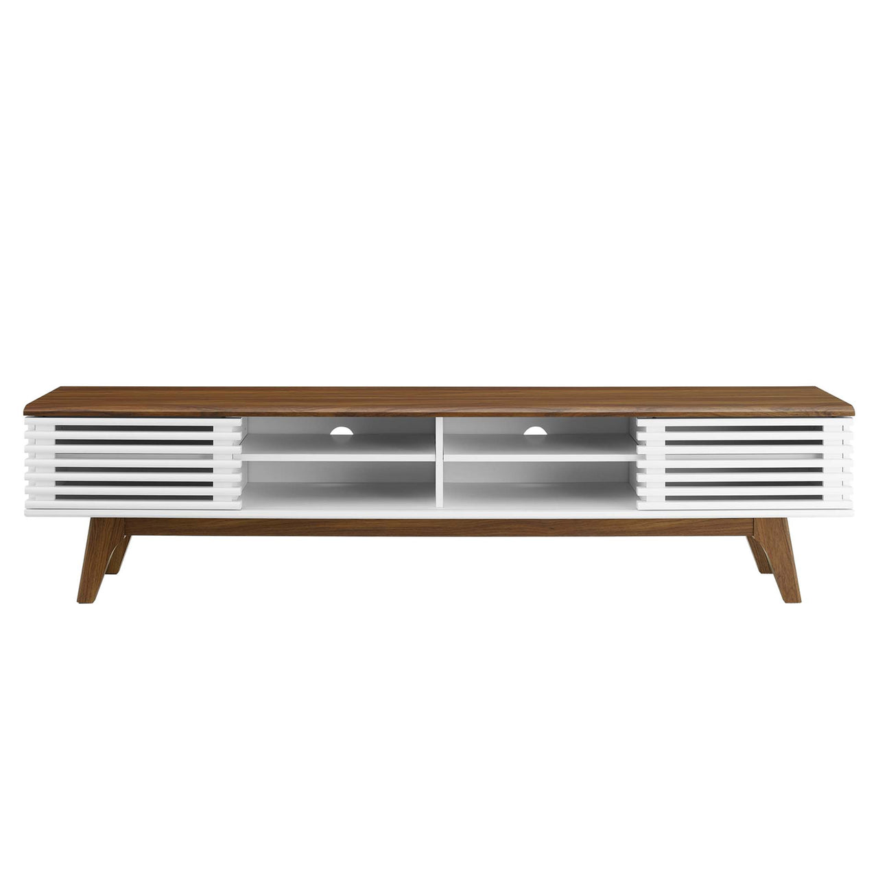 Ventra Entertainment Center, Large, Walnut & White
