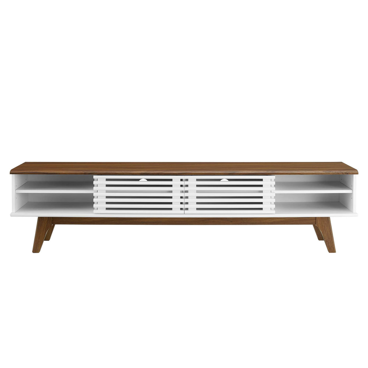 Ventra Entertainment Center, Large, Walnut & White