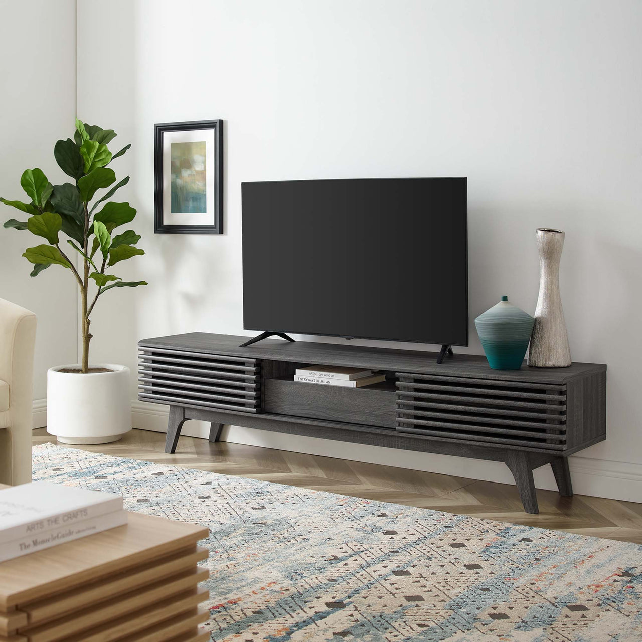 Ventra TV Stand, Large, Charcoal