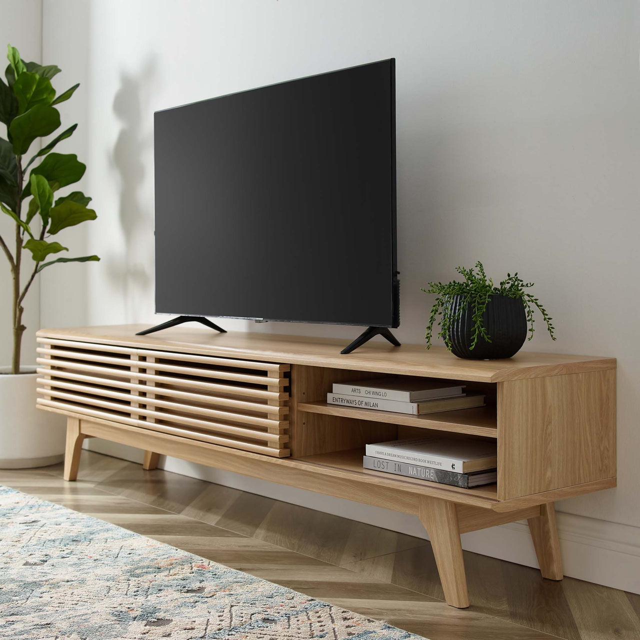 Ventra TV Stand, Large, Oak