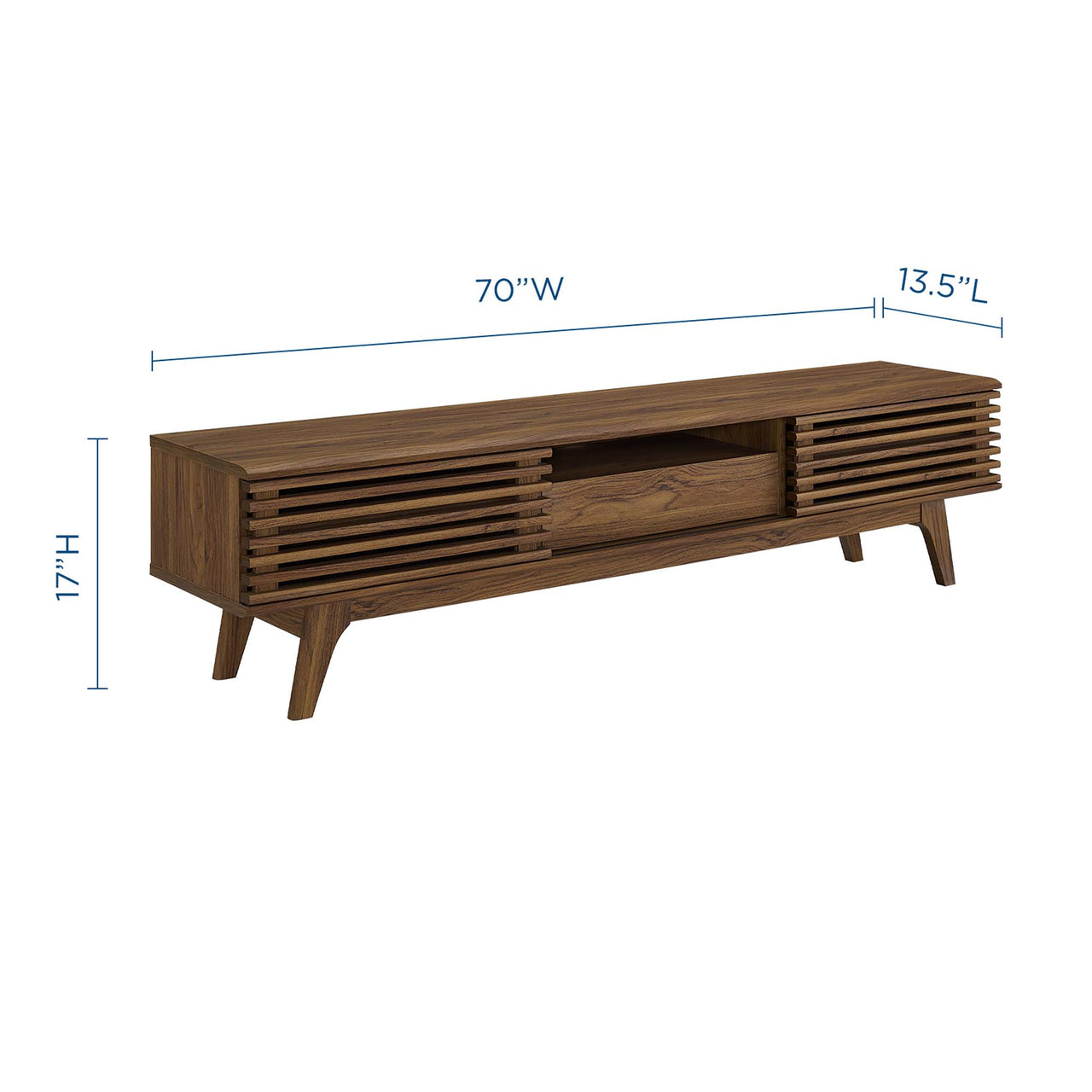 Ventra TV Stand, Large, Walnut