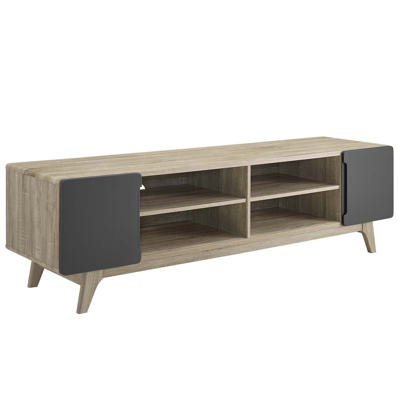 Medusa TV Stand, Large, Natural Wood & Gray