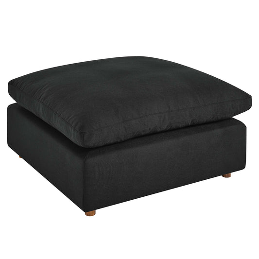 Angelic Cloudblend Ottoman | Modular Sectional Component, Black