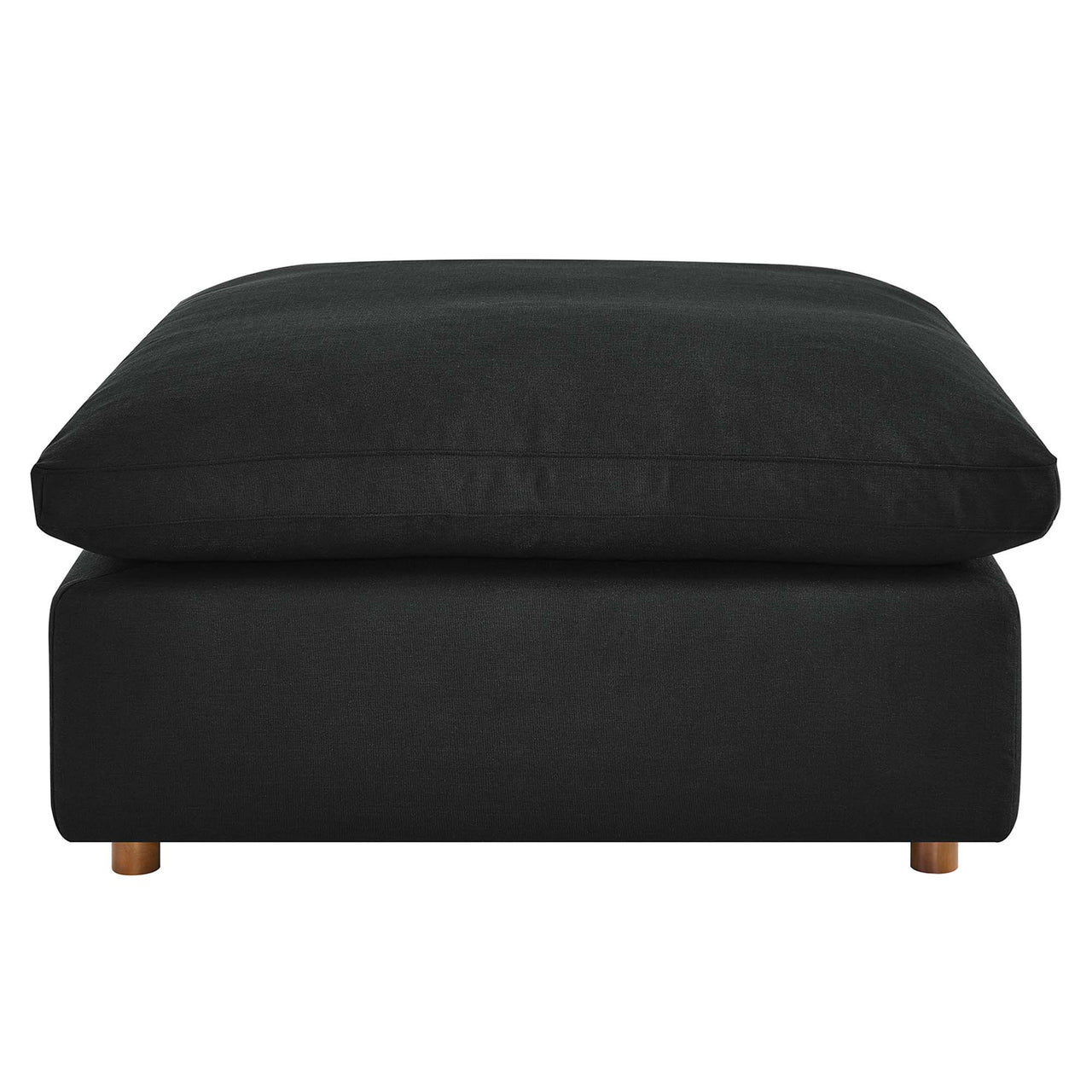 Angelic Cloudblend Ottoman | Modular Sectional Component, Black