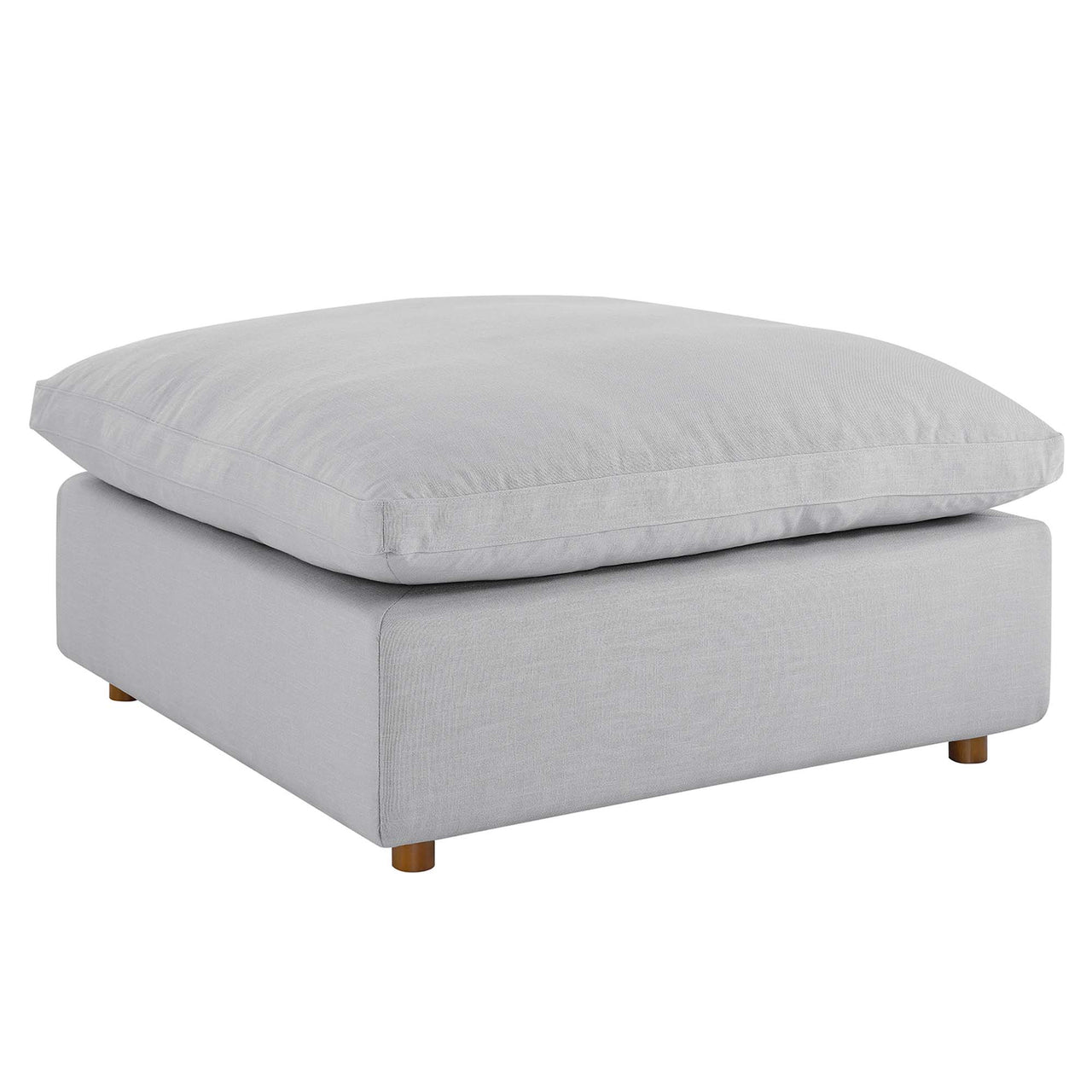 Angelic Cloudblend Ottoman | Modular Sectional Component, Light Gray