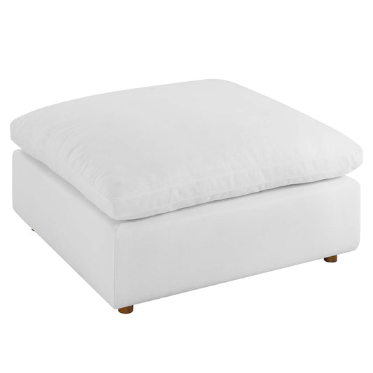Angelic Cloudblend Ottoman | Modular Sectional Component, Pure White