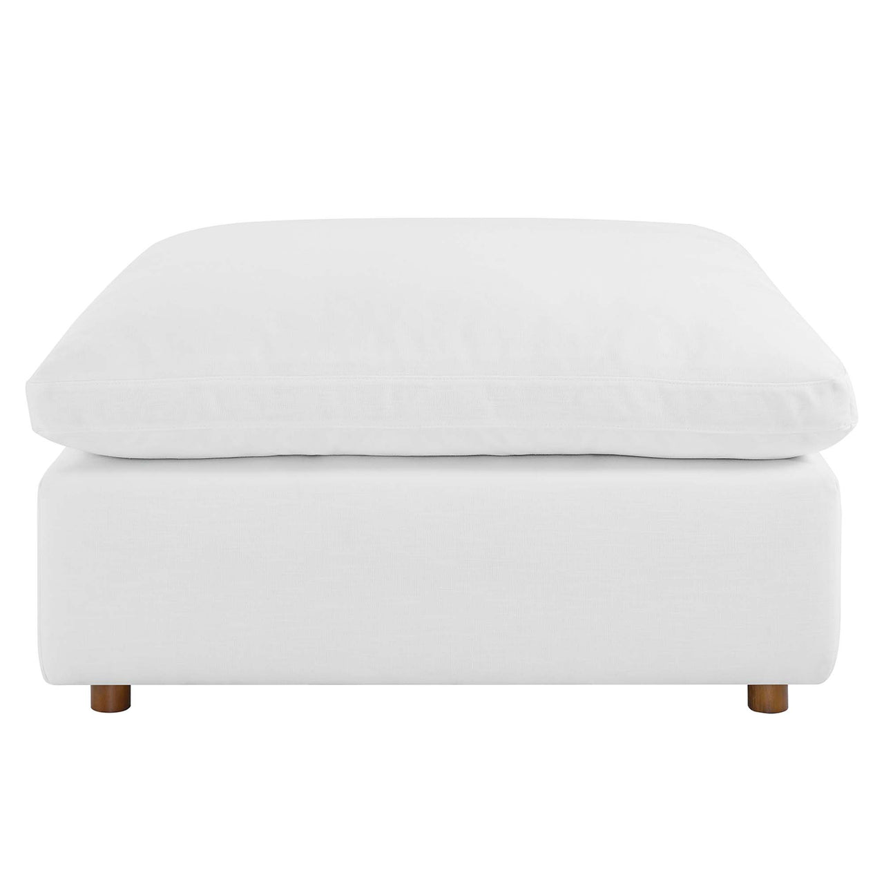 Angelic Cloudblend Ottoman | Modular Sectional Component, Pure White
