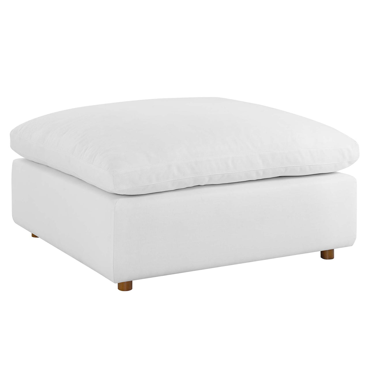 Angelic Cloudblend Ottoman | Modular Sectional Component, Pure White
