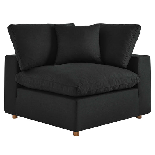 Angelic Cloudblend Corner Chair | Modular Sectional Component, Black