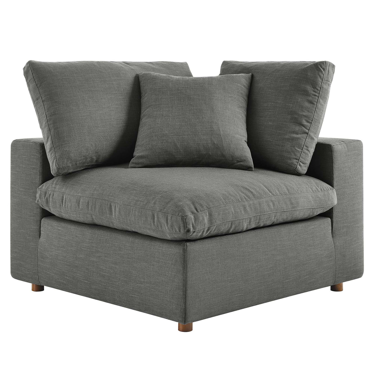 Angelic Cloudblend Corner Chair | Modular Sectional Component, Gray