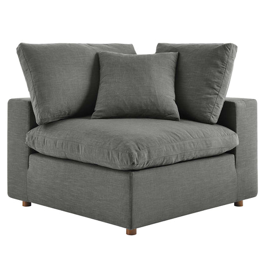Angelic Cloudblend Corner Chair | Modular Sectional Component, Gray