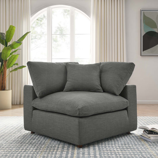 Angelic Cloudblend Corner Chair | Modular Sectional Component, Gray