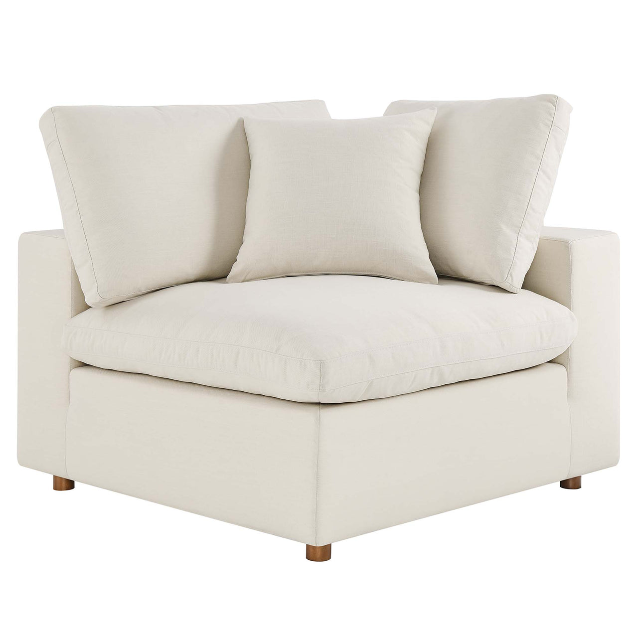 Angelic Cloudblend Corner Chair | Modular Sectional Component, Light Beige