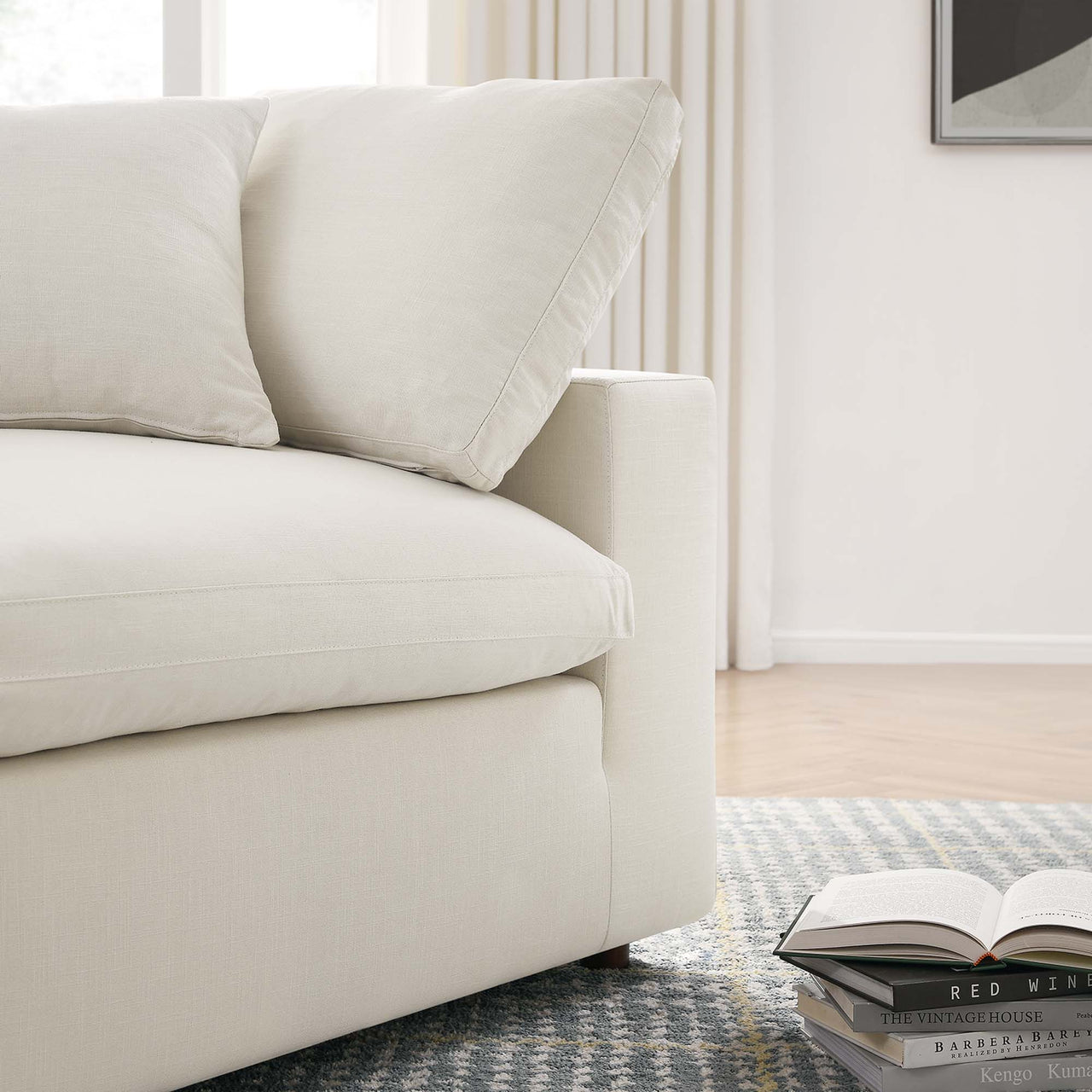 Angelic Cloudblend Corner Chair | Modular Sectional Component, Light Beige