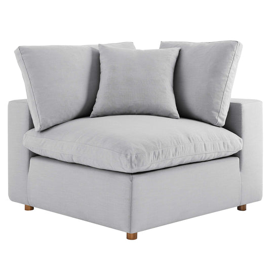 Angelic Cloudblend Corner Chair | Modular Sectional Component, Light Gray