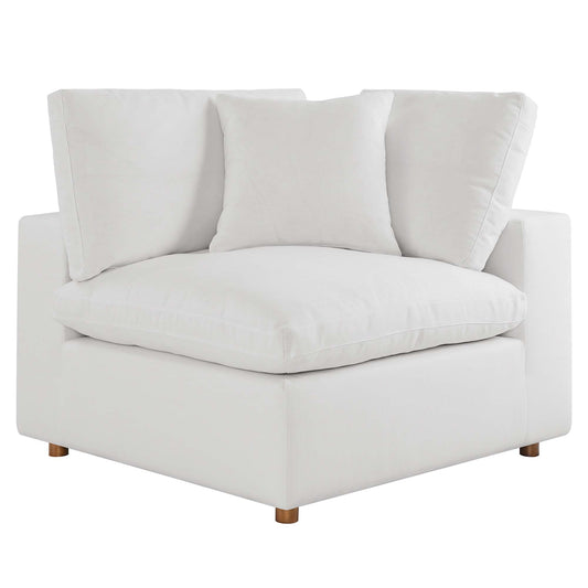 Angelic Cloudblend Corner Chair | Modular Sectional Component, Pure White