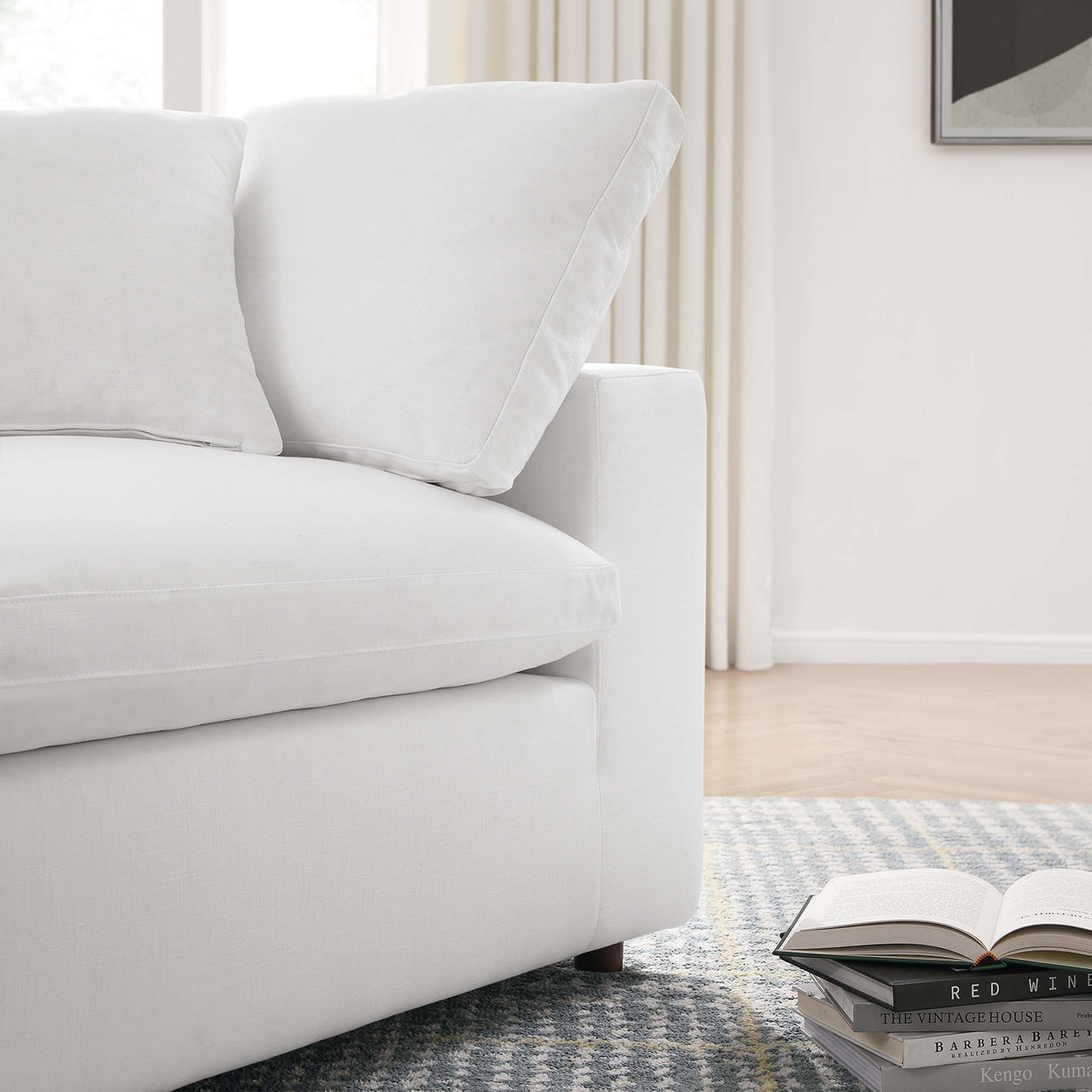Angelic Cloudblend Corner Chair | Modular Sectional Component, Pure White