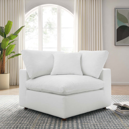 Angelic Cloudblend Corner Chair | Modular Sectional Component, Pure White