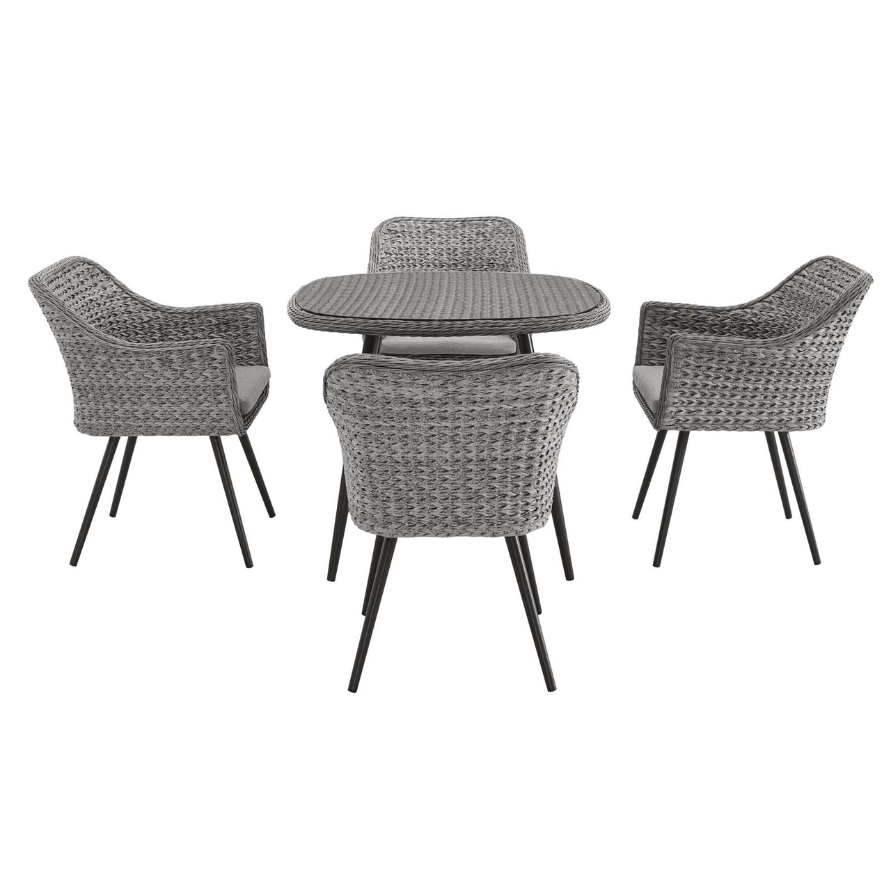 Stratus 5-Piece Alfresco Woven Dining Set, Gray