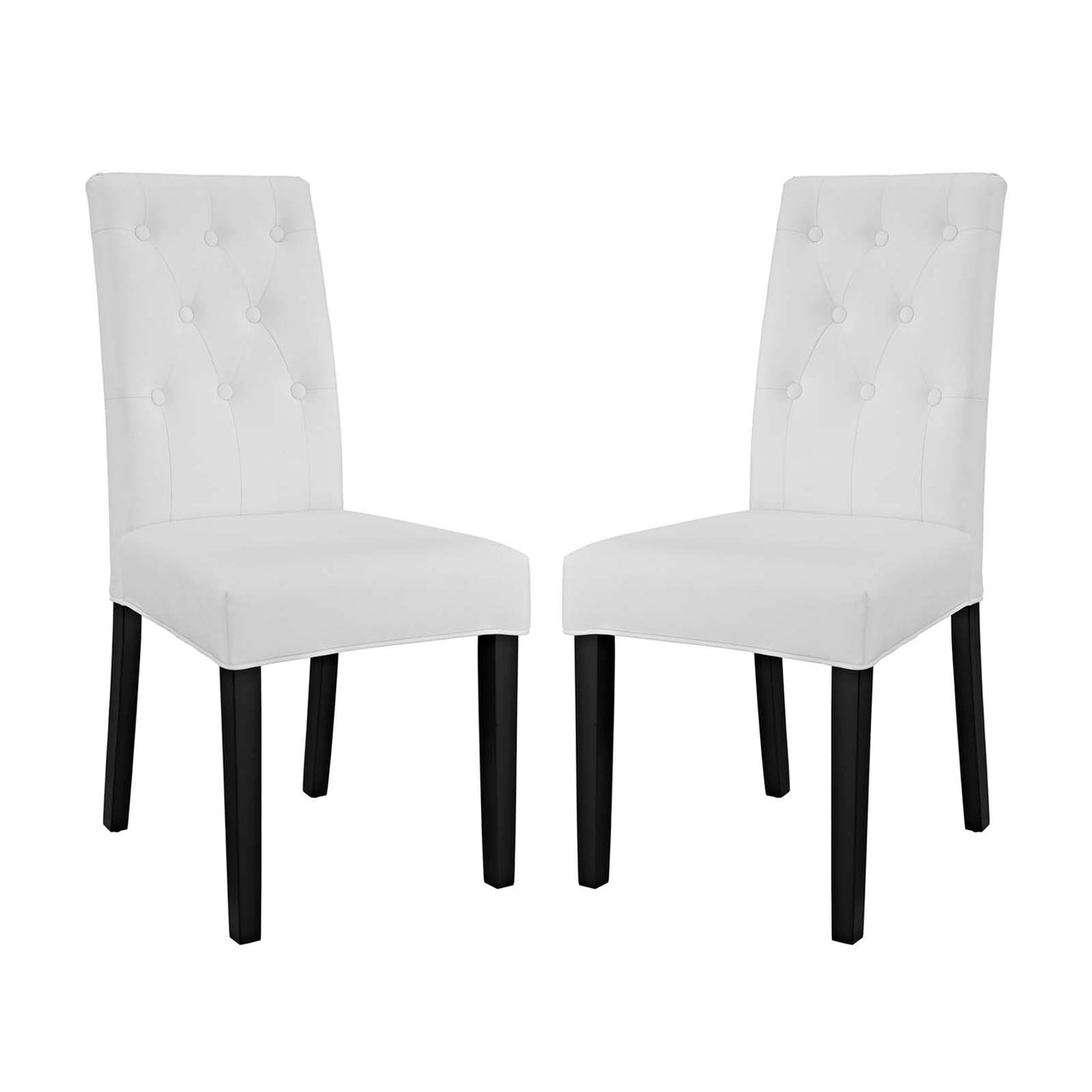 Octave Eco-Leather Dining Chair Set of 2, White