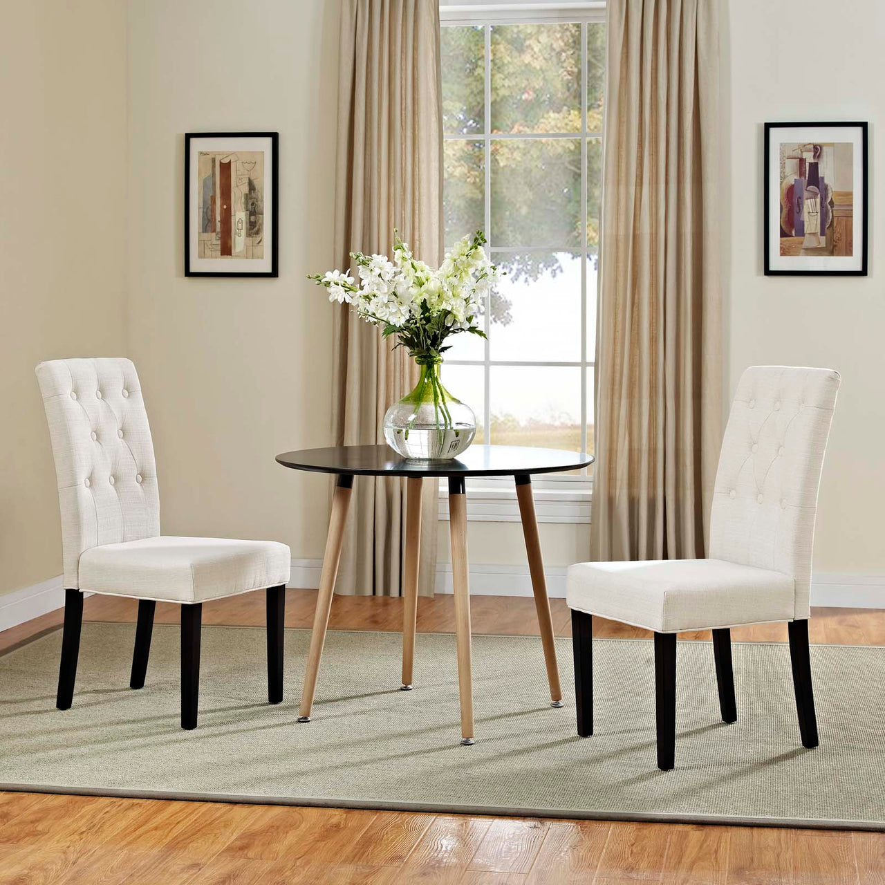 Octave Fabric Dining Chair Set of 2, Beige