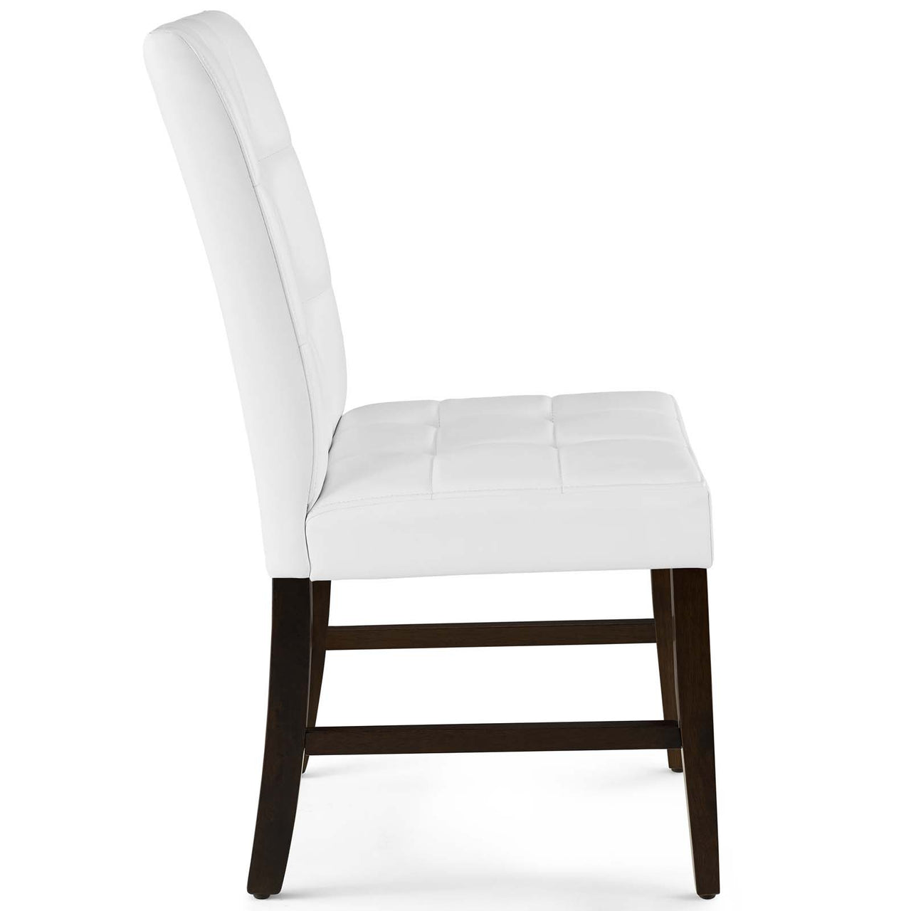 Ambrine Eco-Leather Dining Chair Set of 2, White