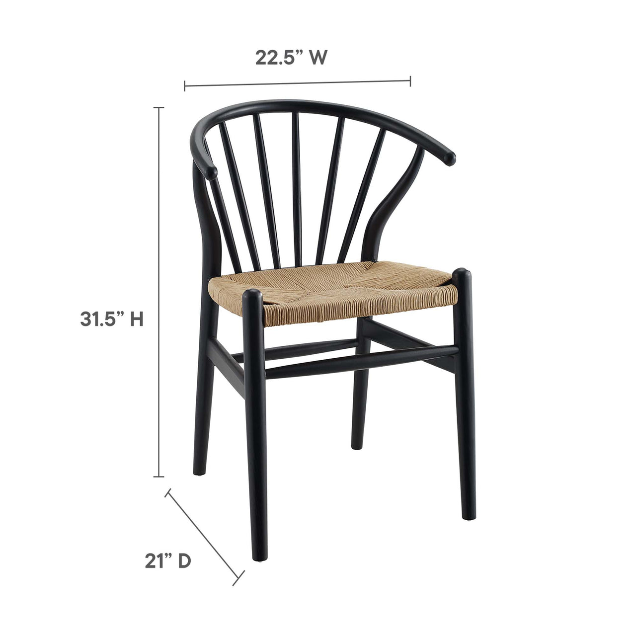 Kate Dining Chair, Black