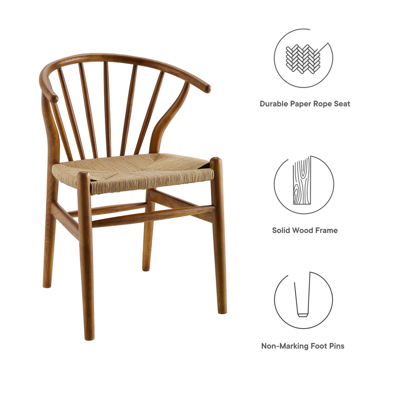 Kate Dining Chair, Walnut