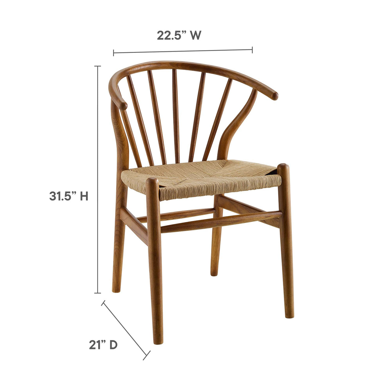 Kate Dining Chair, Walnut