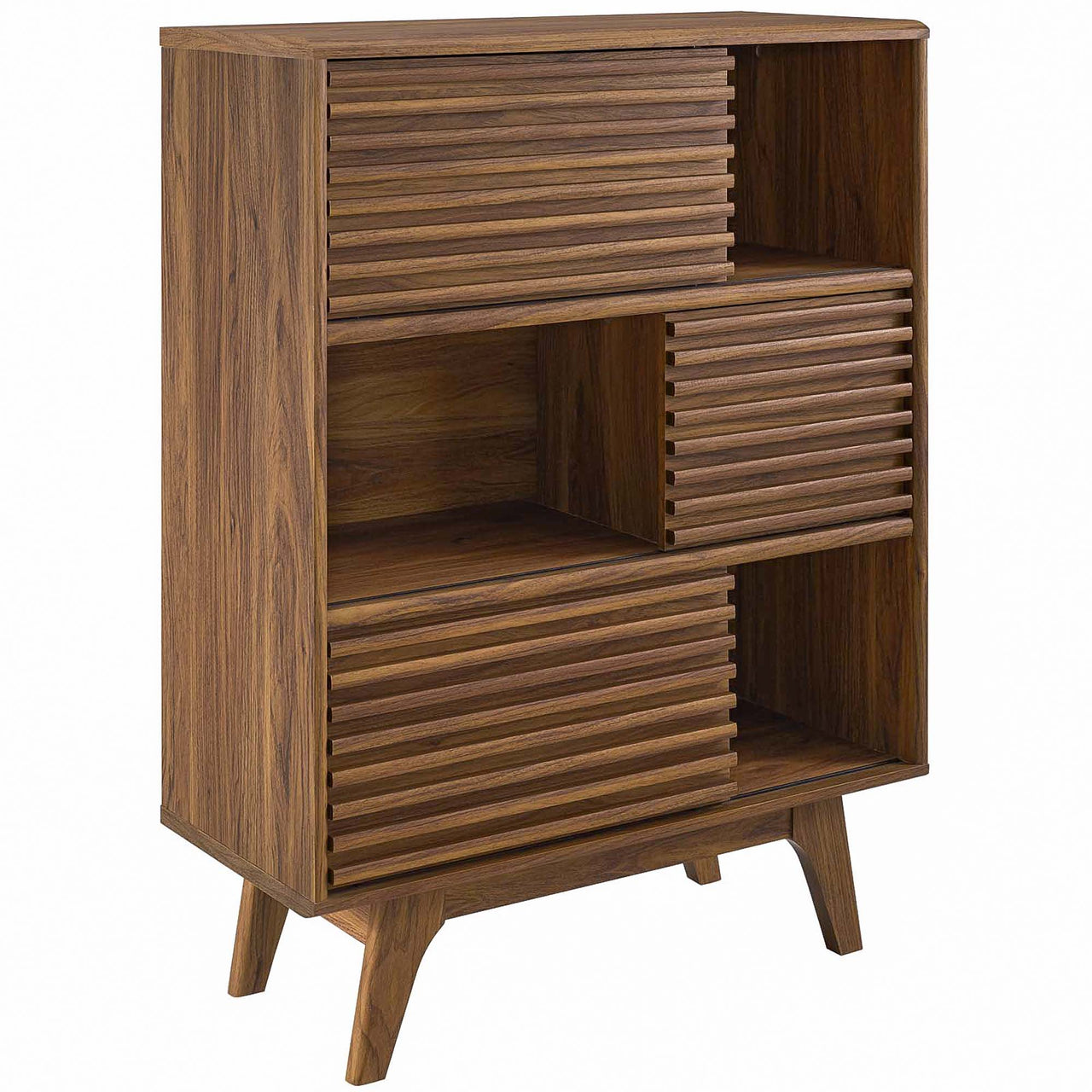 Ventra Storage Cabinet Stand, Walnut