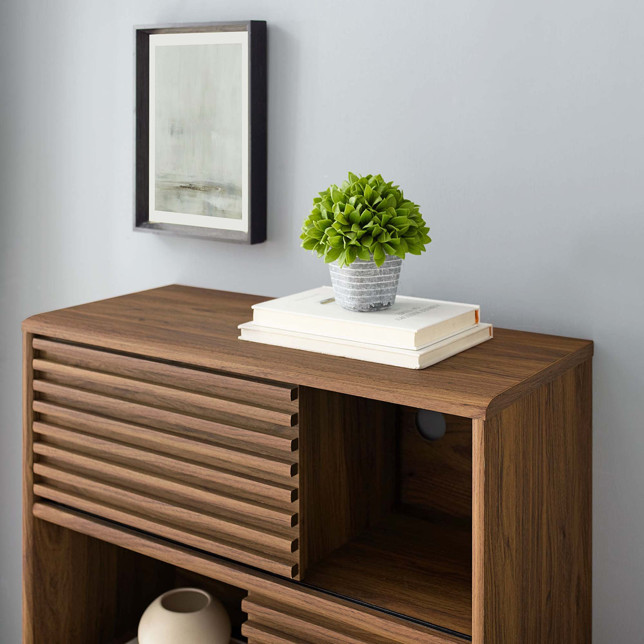 Ventra Storage Cabinet Stand, Walnut