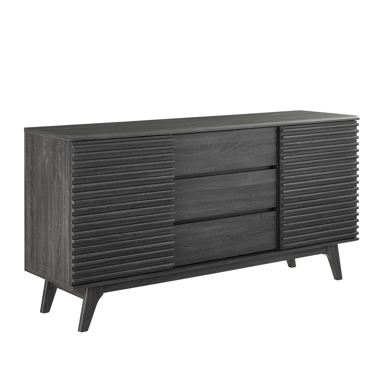 Ventra Sideboard Buffet Table | TV Stand, Medium, Charcoal