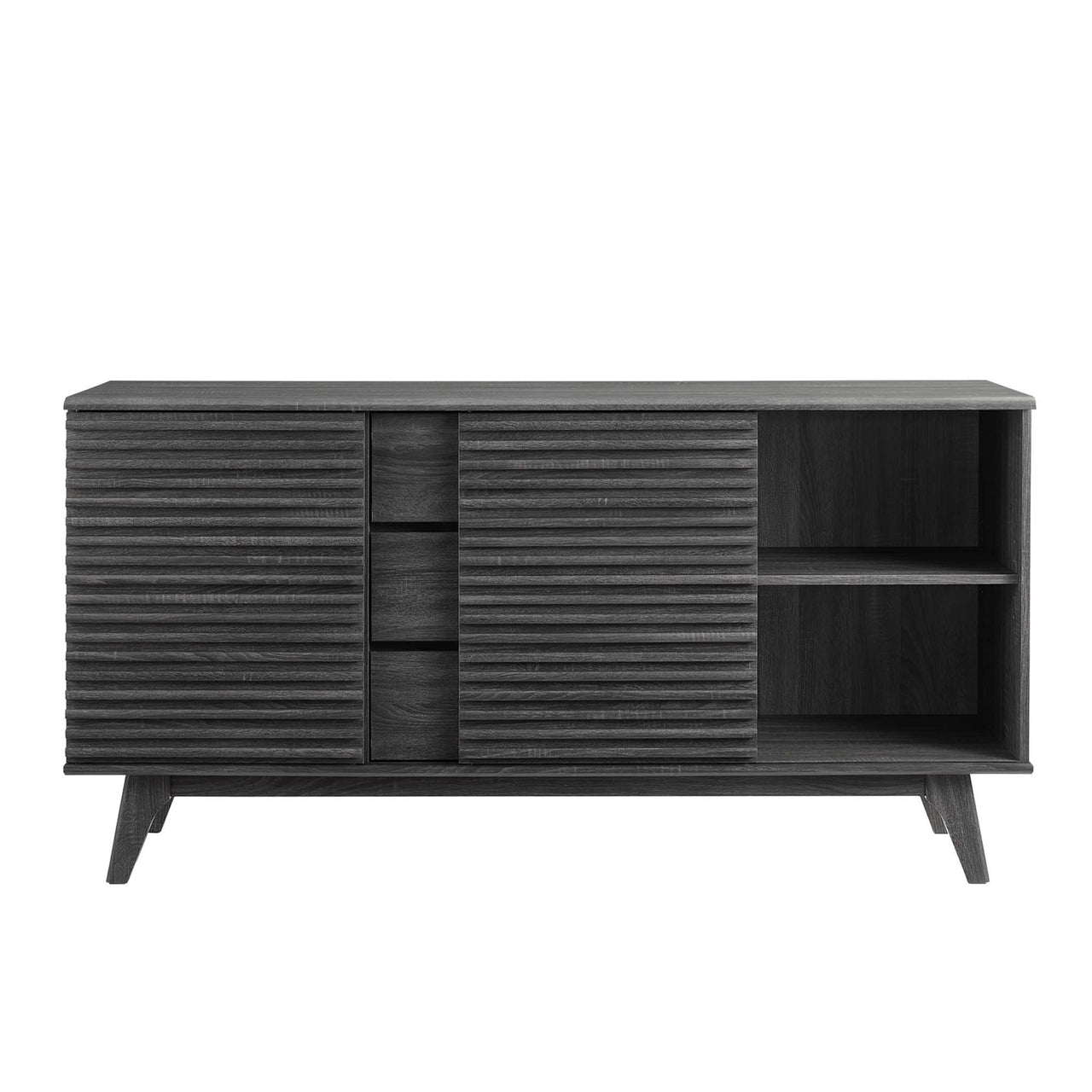Ventra Sideboard Buffet Table | TV Stand, Medium, Charcoal