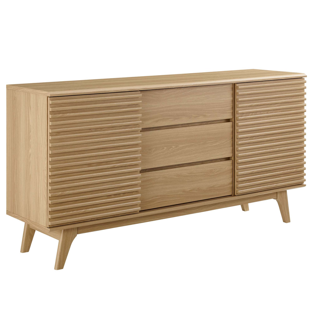 Ventra Sideboard Buffet Table | TV Stand, Medium, Oak