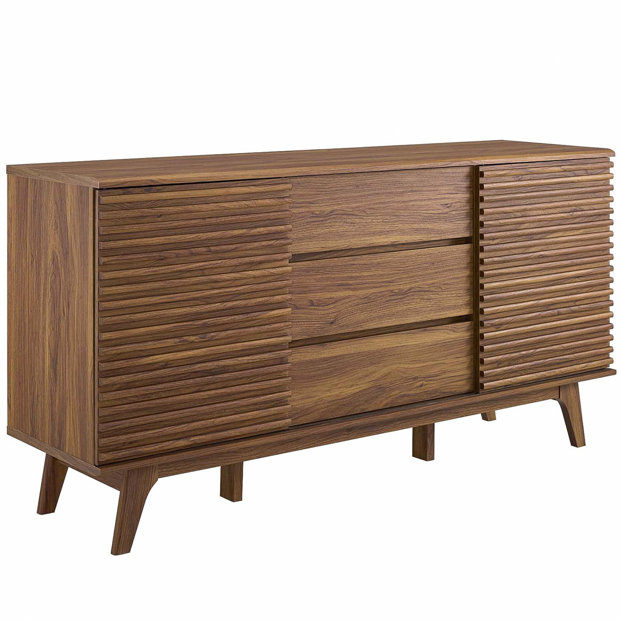 Ventra Sideboard Buffet Table | TV Stand, Medium, Walnut
