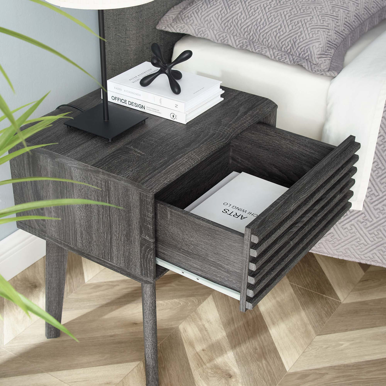 Ventra End Table, Charcoal