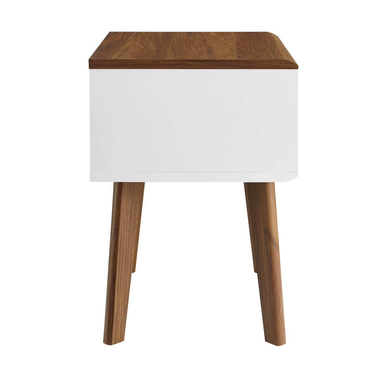 Ventra End Table, Walnut & White
