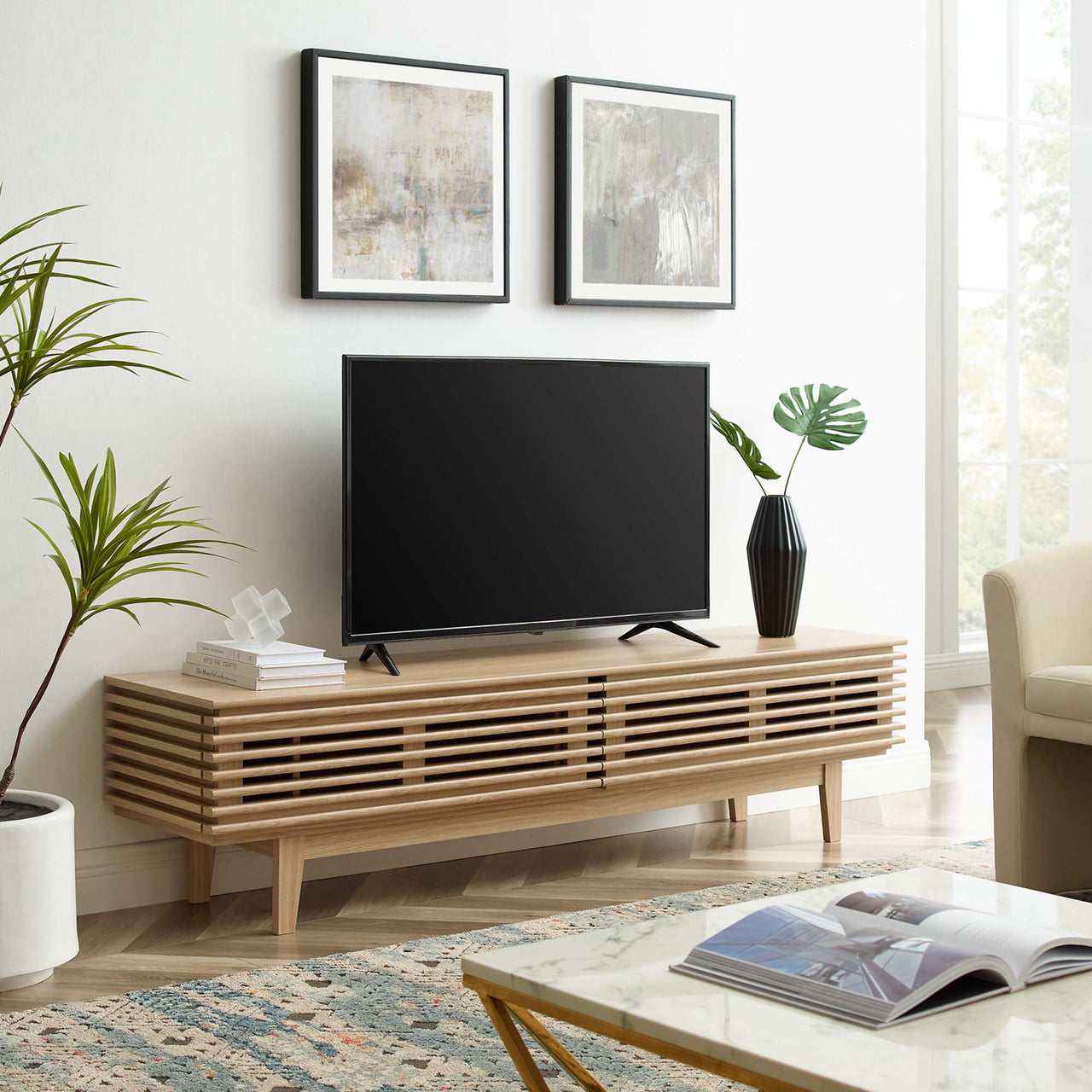 Ventra Deep TV Stand, Large, Oak