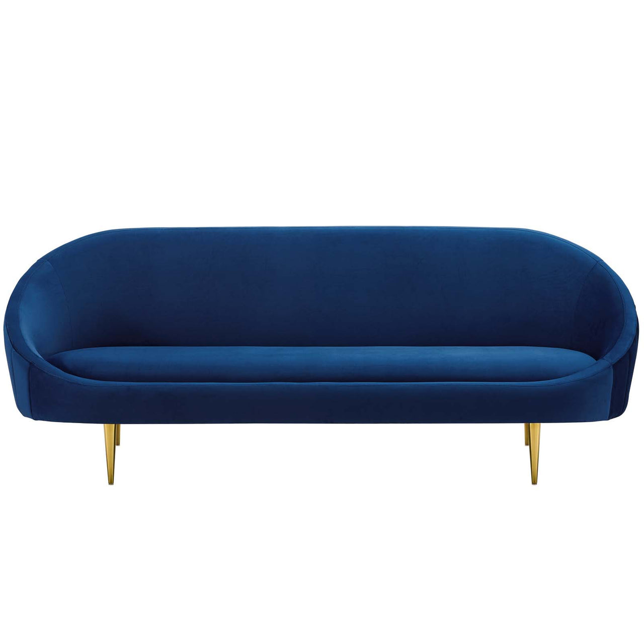 Graviton Upholstered Velvet Sofa, Navy