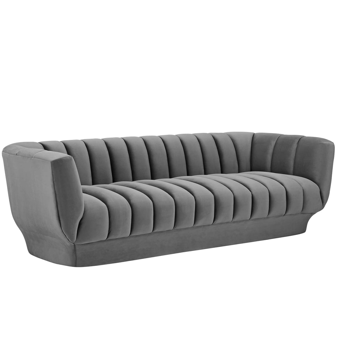 Imprint Velvet Sofa, Gray