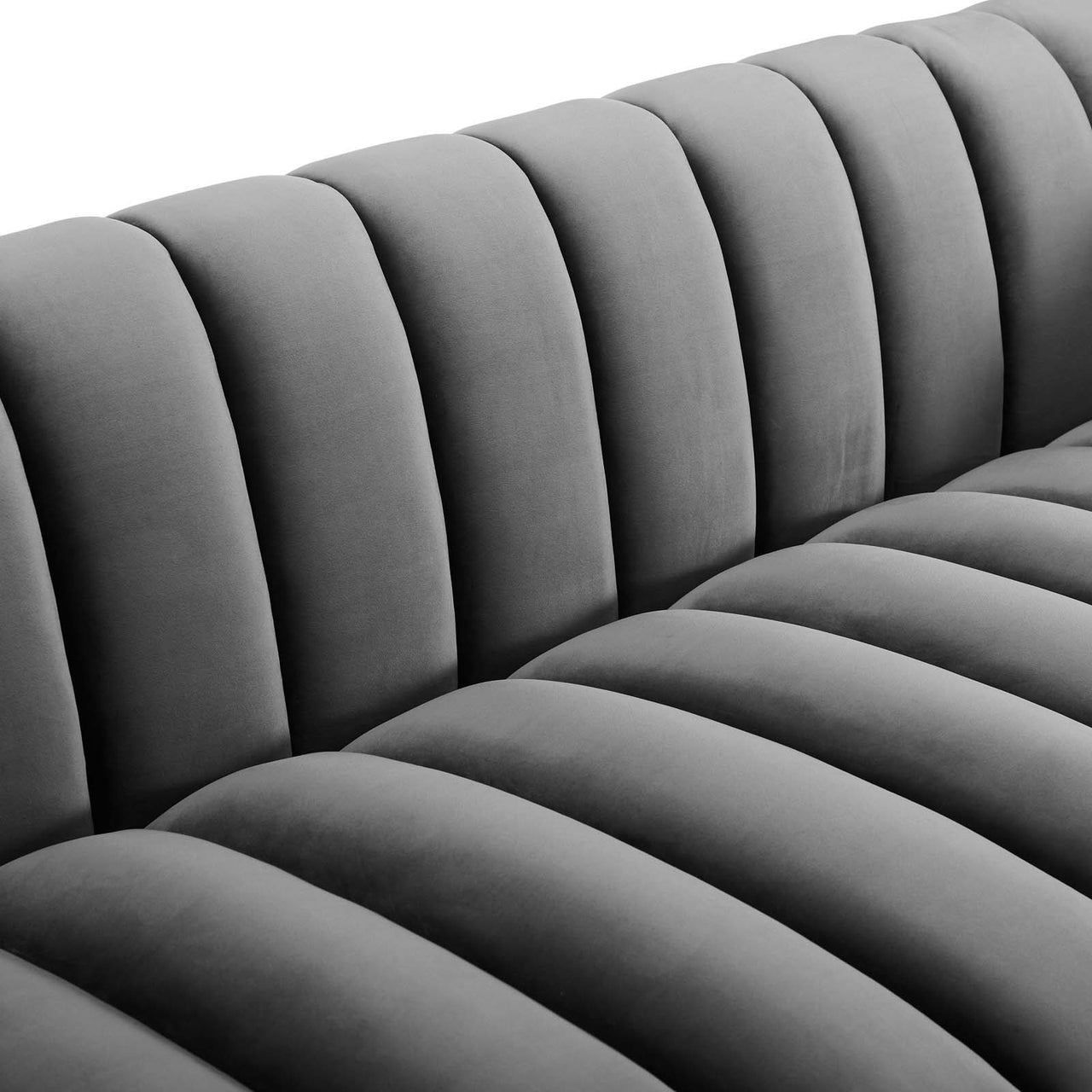 Imprint Velvet Sofa, Gray