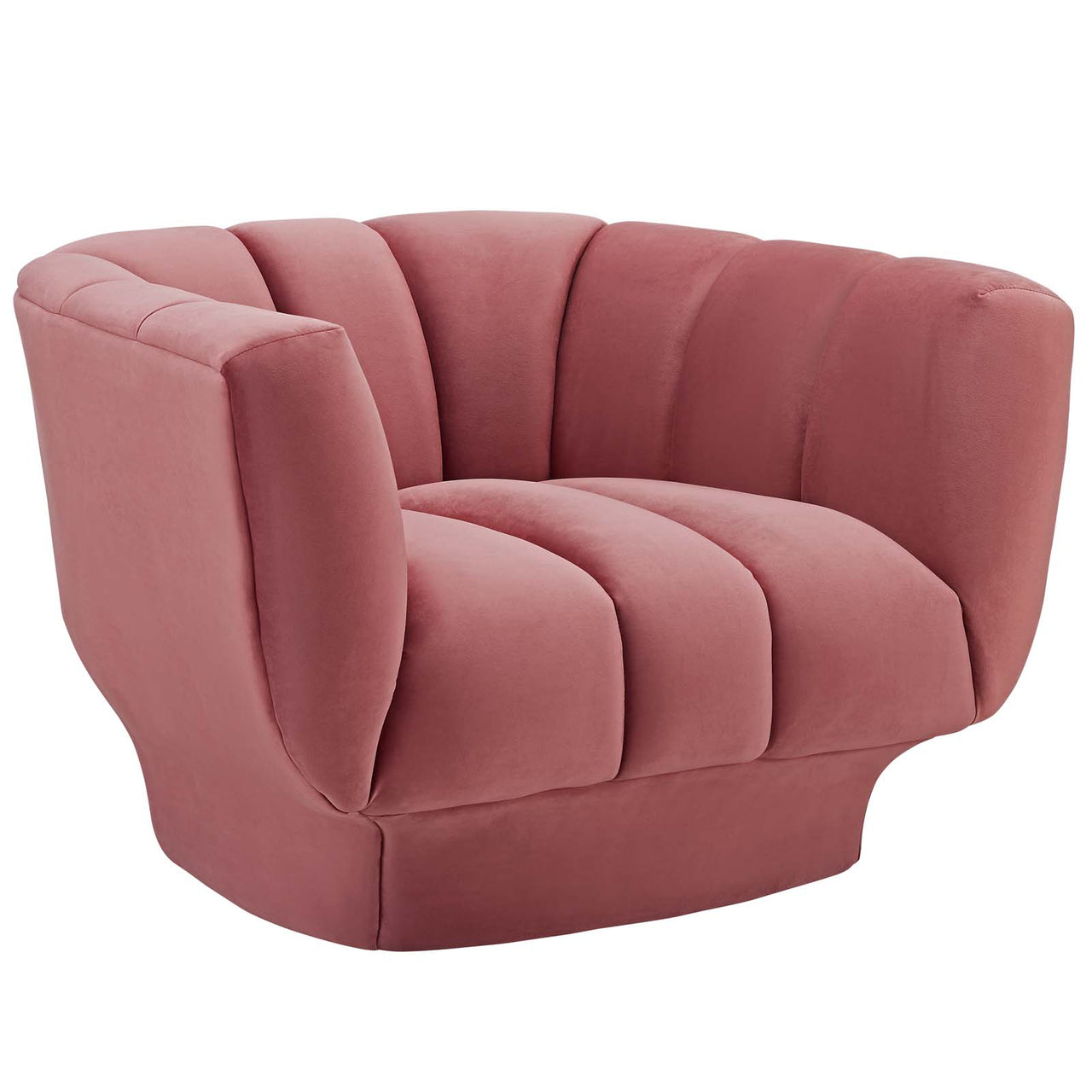 Imprint Velvet Armchair, Dusty Rose
