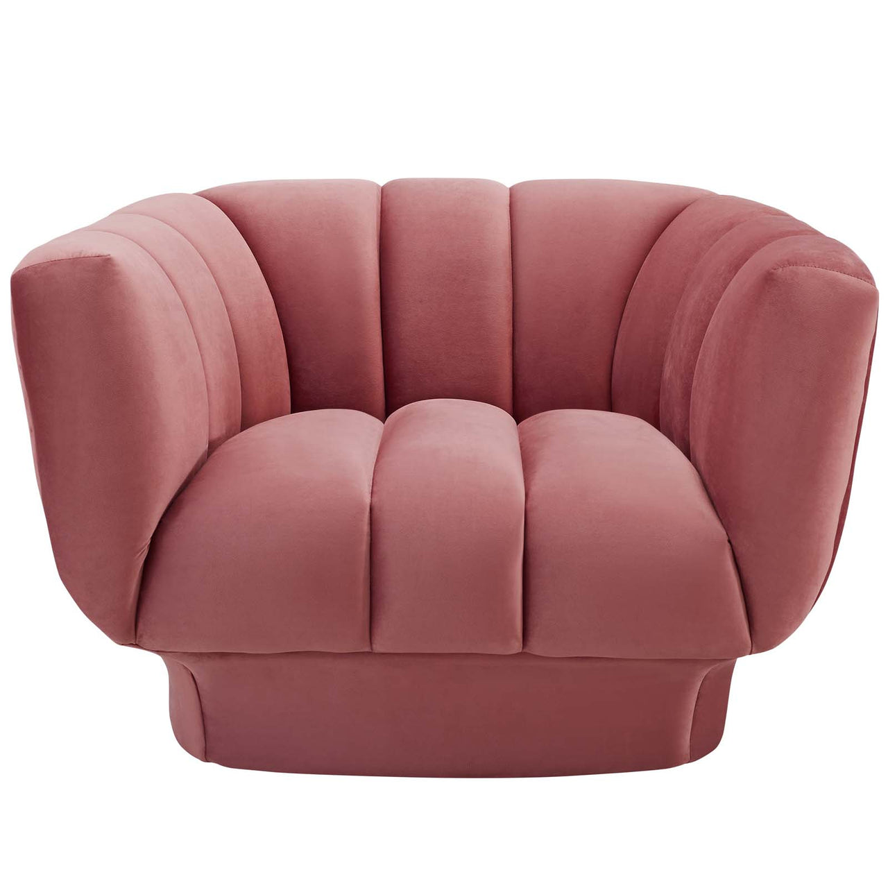 Imprint Velvet Armchair, Dusty Rose