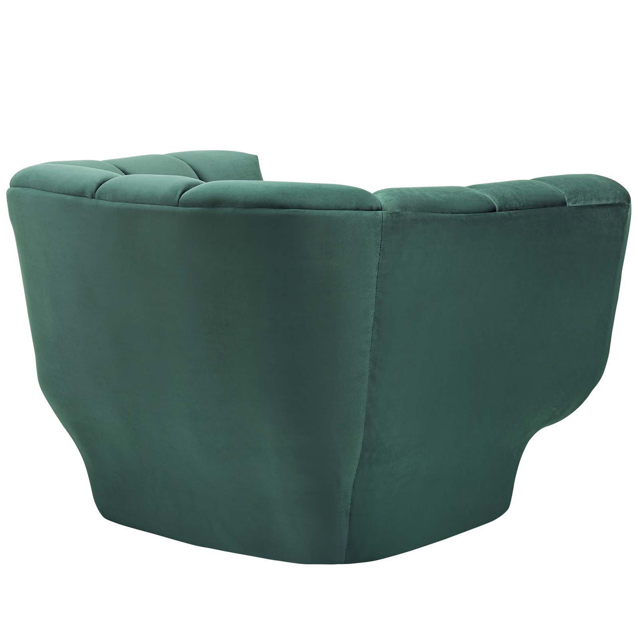 Imprint Velvet Armchair, Green